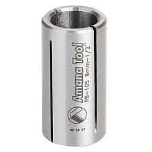 1/2" x 1" High Precision Steel Router Collet Reducer, 9mm Shank