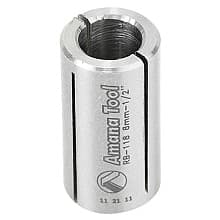 1/2" x 1" High Precision Steel Router Collet Reducer, 8mm Shank