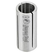 1/2" x 1-3/16" High Precision Steel Router Collet Reducer, 3/8" Shank