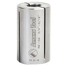 3/4" x 1-1/4" High Precision Steel Router Collet Reducer, 5/16" Shank