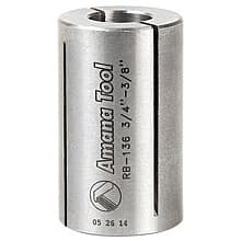 3/4" x 1-1/4" High Precision Steel Router Collet Reducer, 3/8" Shank