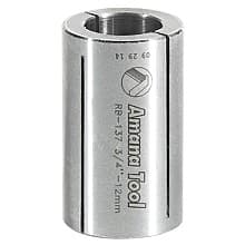 3/4" x 1-1/4" High Precision Steel Router Collet Reducer, 12mm Shank