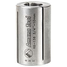 3/4" x 1-1/4" High Precision Steel Router Collet Reducer, 10mm Shank