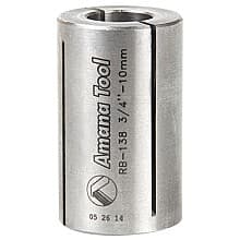 3/4" x 1-1/4" High Precision Steel Router Collet Reducer, 10mm Shank