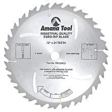 12" x 24 Teeth Euro Rip Saw Blade with Cooling Slot