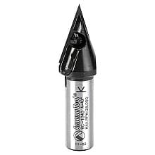 47/64" x 2-9/16" 40° CNC Insert V-Groove Router Bit, 1-Flute, 1/2" Shank