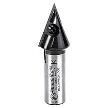 13/16" x 2-3/8" 45° CNC Insert V-Groove Router Bit, 1-Flute, 1/2" Shank