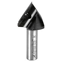 1-7/32" x 2-9/16" 70° CNC Insert V-Groove Router Bit, 1-Flute, 1/2" Shank