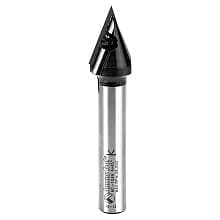 13/16" x 3-21/32" 45° CNC Insert V-Groove Router Bit, 1-Flute, 1/2" Shank