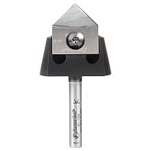 RC-1066 7/8" x 3/8" 90° Tru Point CNC System Insert V-Groove Router Bit, 1/4" Shank