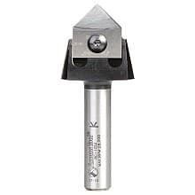 RC-1067 7/8" x 3/8" 90° Tru Point CNC System Insert V-Groove Router Bit, 1/2" Shank