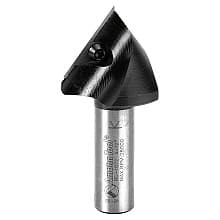 1-1/4" x 2-19/32" 72° CNC Insert V-Groove Router Bit, 1-Flute, 1/2" Shank