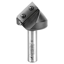 1-1/2" x 3" 91° CNC Insert V-Groove Router Bit, 1-Flute, 1/2" Shank