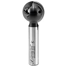 2-7/8" x 1/2" Radius CNC Ball End Insert Core Box Router Bit, 2-Flute, 1/2" Shank