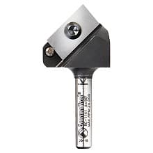 1" Dia x 1/2" CNC Insert V-Groove 90°, 1/4" Shank