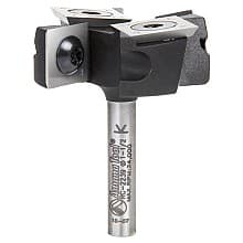 1-1/2" Dia x 1/2" Insert Carbide Mini Spoilboard Surfacing, Rabbeting, Flycutter, Slab Leveler/Surface Planer Router Bit, 6mm Shank