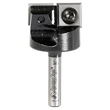 1" Dia x 15/32" Insert Carbide Mini Spoilboard Surfacing, Rabbeting, Flycutter, Slab Leveler/Surface Planer Router Bit, 1/4" Shank