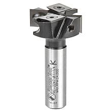 1-1/4" Dia x 27/64 Insert Carbide Mini Spoilboard Surfacing, Rabbeting, Flycutter, Slab Leveler/Surface Planer Router Bit, 1/2" Shank