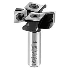 1-1/2" Dia x 1/2" Insert Carbide Mini Spoilboard Surfacing, Rabbeting, Flycutter, Slab Leveler/Surface Planer Router Bit, 1/2" Shank