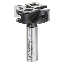 1-1/2" Dia x 1/2" Insert Carbide Mini Spoilboard Surfacing, Rabbeting, Flycutter, Slab Leveler/Surface Planer Router Bit, 12mm Shank