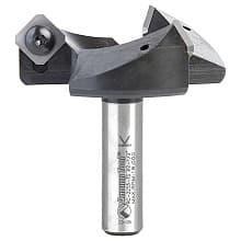 RC-2255-TG 2-1/2" x 53/64" Insert Carbide 3 Wing/Flute, Heavy Duty Spoilboard Plunging, Surfacing, Planing, Flycutter/Slab Leveler Router Bit, 1/2" Shank