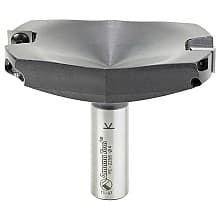 RC-2258 4" x 1/2" CNC Insert Carbide Spoilboard Surfacing, Rabbeting, Flycutter, Slab Leveler/Surface Planer Router Bit, 3/4" Shank