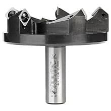 RC-2259-TG 3-27/32" x 1-7/32" Insert Carbide 5 Wing/Flute, Heavy Duty Spoilboard Plunging, Surfacing, Planing, Flycutter/Slab Leveler Router Bit, 3/4" Shank