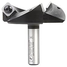 RC-2263 2-3/4" x 53/64" CNC Insert Carbide 3 Wing/Flute, Heavy Duty Spoilboard Plunging, Surfacing, Planing, Flycutter/Slab Leveler Router Bit, 1/2" Shank
