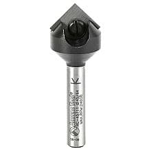 11/16" x 1-61/64" Insert Signmaking V-Groove Router Bit, 1-Flute, 1/4" Shank