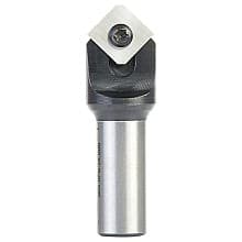 43/64" x 2-9/32" Insert Double Edge Folding V-Groove Router Bit for Shaping Composite Panel, 2-Flute, 1/2" Shank