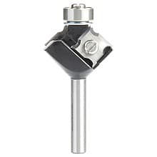 1-5/64" Dia x 3/8" x 1/16" Radius In-Tech Insert Corner Round, 2 Flute, 1/4" Shank