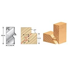 RCK-90 40mm x 21.5mm x 2mm Replacement Carbide Insert Knives, Pair of 2