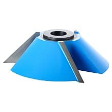 3-1/2" Dia x 1" Carbide Tipped 3-Wing Bevel 45°, 1/2" and 3/4" Bore