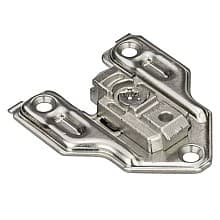 Clip Cam Adjustable Face Frame Mounting Plate, Nickel-Plated, Screw-On, 3mm