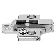 Clip 2-Piece Wing Mounting Plate, Nickel-Plated, Screw-On, 0mm