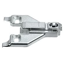 Clip Off-Center-Mount Face Frame Mounting Plate, Nickel-Plated, Screw-On, 0mm