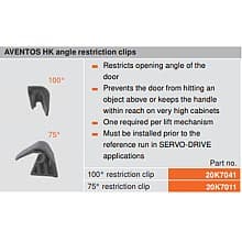 Aventos HK 100° Angle Restriction Clip, Deep Gray