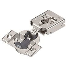 Compact Clip Wrap-Around Face Frame Hinge, 45mm Boring Pattern, Soft-Closing