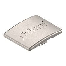 Compact 38C/39C Embossed Blum Logo Cover Cap, Nickel-Plated