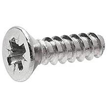 #6 x 1/2" Flat Head Euro Screw, Pozi Drive Standard Thread and Blunt Point, Zinc, Box of Thousand by Blum