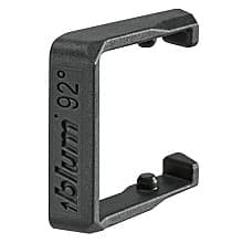 92° Opening Angle Restriction Clip for Thin Door Hinges, Dust Gray