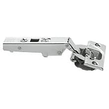 Clip Top 110° Opening Hinge with BLUMOTION Soft-Closing, 45mm Bore Pattern, Full Overlay, Nickel-Plated, Screw-On