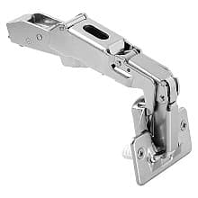 Clip Top 170° Opening Hinge, 45mm Bore Pattern, Self-Closing, Full Overlay, Nickel-Plated, Dowelled