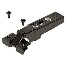 CLIP Top 95? Opening Hinge, Self-Closing, Full Overlay, Screw-on, Onyx black