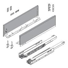 Legrabox Drawer System K Height, 5-1/16", 125# Capacity Full-Extension with BLUMOTION