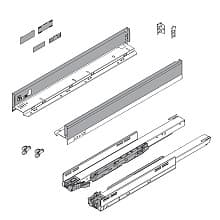 Legrabox Drawer System N Height, 2-5/8", 125# Capacity Full-Extension with BLUMOTION