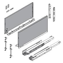 Legrabox Drawer System F Height, 9-1/2", 170# Capacity Full-Extension with BLUMOTION