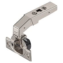 Clip Top Blind Corner 95° Opening Hinge, 45mm Bore Pattern, Soft-Closing, Nickel-Plated, Screw-On