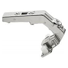 Clip Top Bi-Fold 60&#730; Opening Hinge, 45mm Bore Pattern, Self-Closing, Nickel-Plated