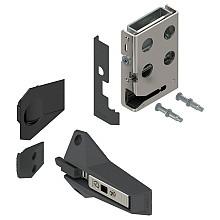 REVEGO uno Left Hand Assembly Set for One Double Doors, Black/Zinc-Plated